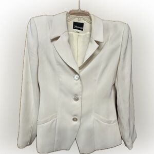 J. Michaels Women's Elegant Cream Suit Jacket
